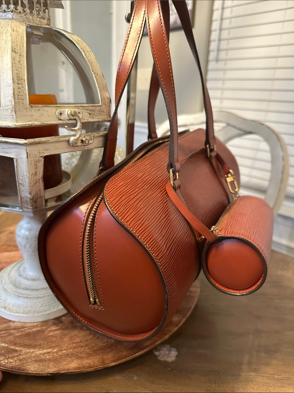 Louis Vuitton Epi leather papillon tote with pouchette - Picture 5 of 16